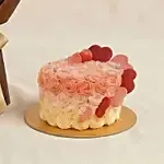 Adorable Love Gift Combo Arrangement with Floral Heart Cake