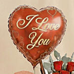 Adorable Love Gift Combo Arrangement with Cake and Wine