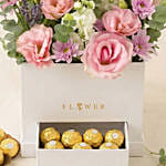 Elegant Mixed Flowers & Ferrero Rocher Black Box