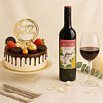 Birthday Cake & wine