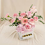 Love You Mom Pink Flowers & Chocolates