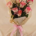 Sweet Pink Rose Hand Bouquet