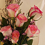 Sweet Pink Rose Hand Bouquet