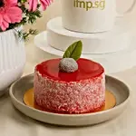 Flower Arrangement with Cake – Mesmerised Pink