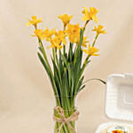 Daffodils Arrangement with Cake