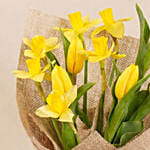 Daffodils with Tulips Birthday Flower Hand Bouquet