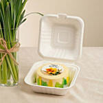 Daffodil Flowers Vase & Cake with Personalised Frame