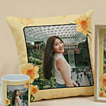 Daffodil Themed Personalised Mug, Cushion and Frame
