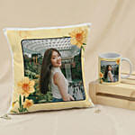 Daffodils Themed Personalised Mug and Cushion