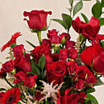 Luxury Red Roses And Gerberas Flower Box Gift