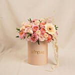 Peach Flowers Beauty Box Arrangement