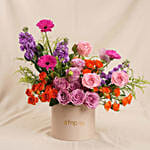 Vibrant Flowers Arrangement Box
