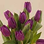 Premium Tulips in Designer Ceramic Vase