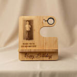 Personalised Engraved Wooden Mobile Stand