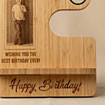 Personalised Engraved Wooden Mobile Stand