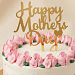 Elegant Pink Ombre Mother's Day Chocolate Fudge Cake