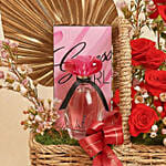 Burberry Touch Perfume and Red Roses Valentine’s Gift Basket