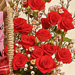 Burberry Touch Perfume and Red Roses Valentine’s Gift Basket