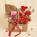Burberry Touch Perfume and Red Roses Valentine’s Gift Basket