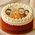 Enticing Birthday Red Velvet Ghibli Photo Cake