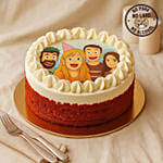 Enticing Birthday Red Velvet Ghibli Photo Cake