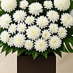 White Ball Mums Flower Stand