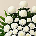 White Ball Mums Flower Stand