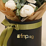 5 White Peonies in a Box