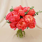 Charming Coral Peony Bouquet