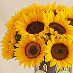 Cute Labubu Monsters Sunflowers Vase