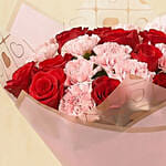 Elegant Flowers Duo of Roses Valentines Bouquet