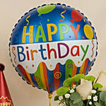 Fresh Roses with Printed Mug & Birthday Celebration Gift Set