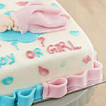 Gender Reveal Celebration Cake Pink Sponge