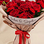 Personalised Rose Anniversary Bouquet