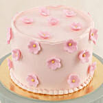 Pink Flowers Celebration Cake Rose Lychee