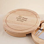 Round Cheeseboard with Message