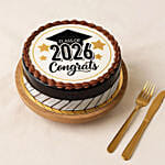 Grad of the Year Theme Chocolate Cake