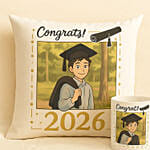 Personalise Your Ghibli Graduation Gift Set Mug And Cushion