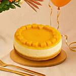 Happiness - Orange Flowers Cheese cake 6 inches & Balloons