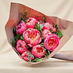 Classique Coral Peonies Bunch