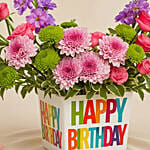 Colorful Birthday Wishes Flowers