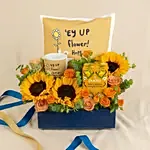 Get Well Soon Floral & Comfort Hamper with Mug N Cushion
