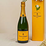 Luxury Flower Arrangement with Veuve Clicquot Champagne