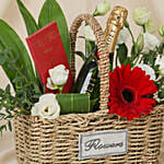 Moet Flowers and Chocolate Basket