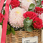 Ping Pong N Spray Roses Basket