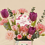Personalised Mother's Day Flower Vase Arrangement