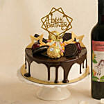 Birthday Cake and wine