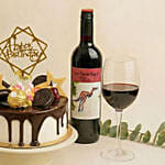 Birthday Celebration - Roses Rochers Cake and Wine