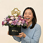 Birthday Flowers Box Arrangement