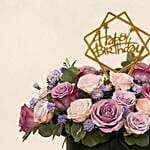 Birthday Flowers Box Arrangement